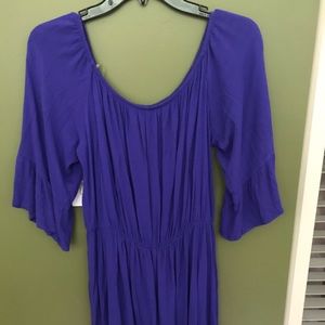 Blue across the shoulder romper